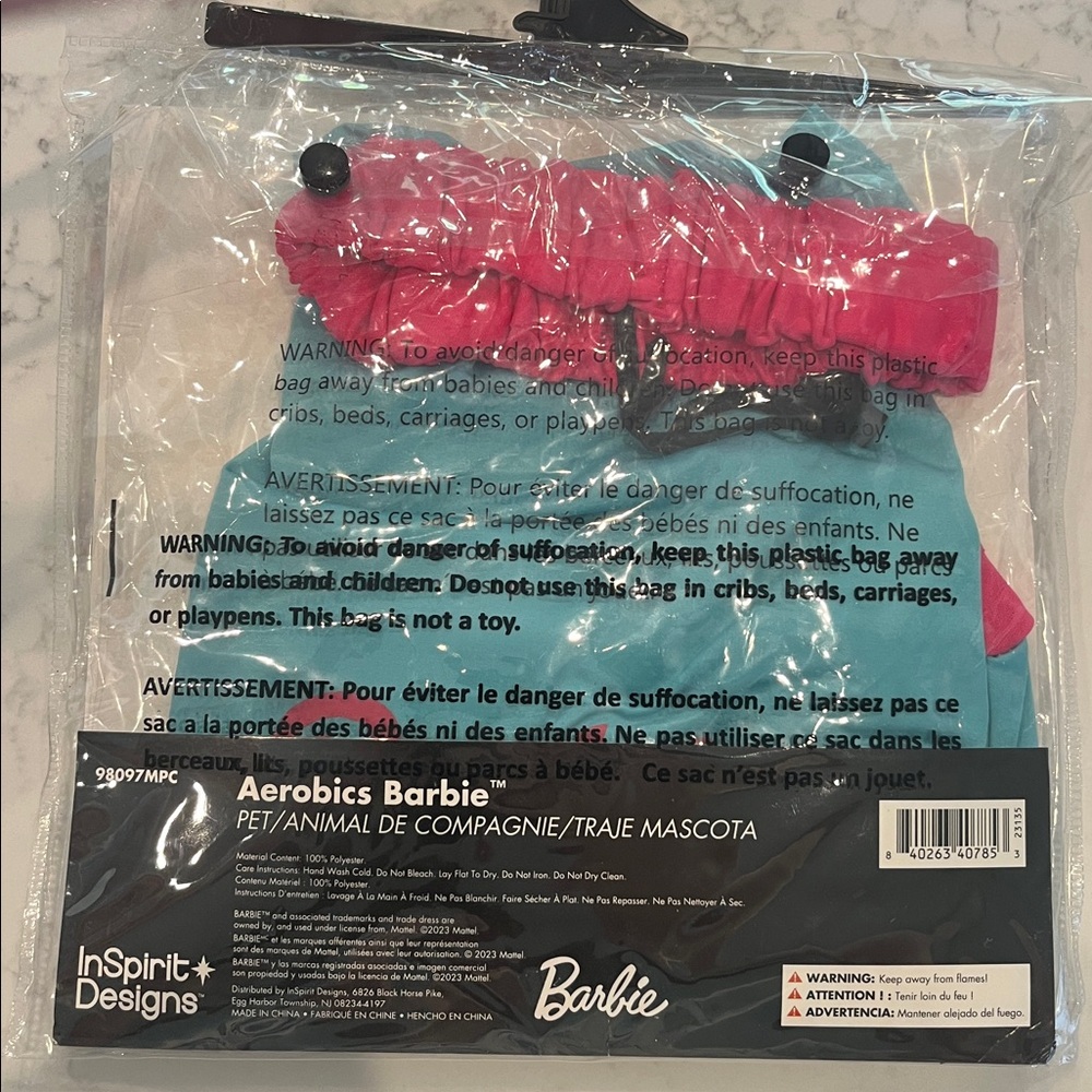 Barbie | Aerobics Pet Outfit | Size M (18-28LBS.) - Picture 2 of 3